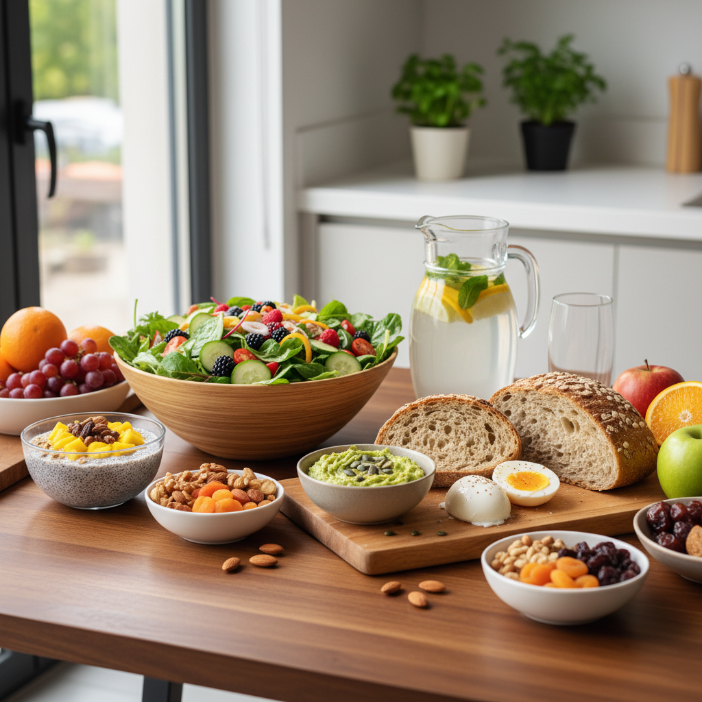 Здравословна храна на маса